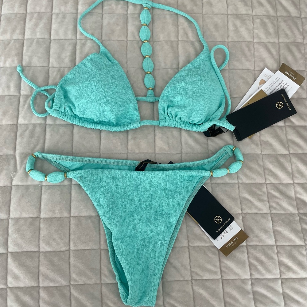 Vix Blue Triangle Bikini Set